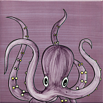 Плитка с узором Осьминог велосипедист варинант исполнения - 3 | Loft Concept в Рязани