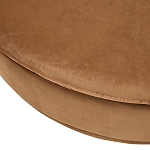 Кушетка круглая с обивкой из велюра коричневая Milky Brown Chair варинант исполнения - 7 | Loft Concept в Рязани