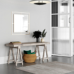 Настенное зеркало квадратной формы в металлической раме золотого цвета CORNER MIRROR GOLD варинант исполнения - 1 | Loft Concept в Рязани