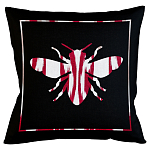 Подушка декоративная пчела с красным узором Ikat Pattern варинант исполнения - 1 | Loft Concept в Рязани