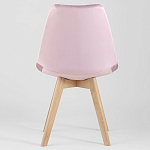 Стул с мягким велюровым сиденьем Arvika Pink варинант исполнения - 4 | Loft Concept в Рязани