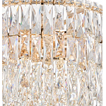 Люстра круглая с хрустальными подвесками на золотистом каркасе Roul Crystal Light варинант исполнения - 2 | Loft Concept в Рязани