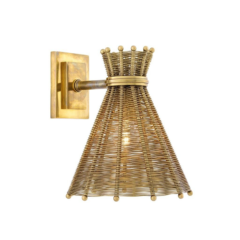 Бра Eichholtz Wall Lamp Kon Tiki Латунь Античная полированная Бра Eichholtz Wall Lamp Kon Tiki Латунь Античная полированная в Рязани | Loft Concept