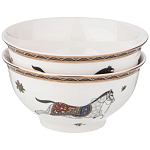 Сервиз обеденный из фарфора с изображением лошадей на 6 персон 23 предмета Porcelain Horse Set  варинант исполнения - 2 | Loft Concept в Рязани