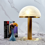 Настольная лампа c абажуром в форме купола из натурального камня  Heavenly Harmony варинант исполнения - 2 | Loft Concept в Рязани