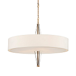 Люстра круглая с белым тканевым абажуром  White Light Diffuser варинант исполнения - 3 | Loft Concept в Рязани