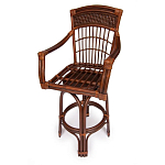 Барный стул из ротанга Eloise коричневый варинант исполнения - 5 | Loft Concept в Рязани