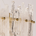 Люстра круглая с прозрачными стержнями разной длины Textured Glass Chandelier варинант исполнения - 9 | Loft Concept в Рязани