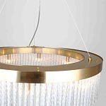 Люстра подвесная со стеклянными подвесками в виде перекрученных трубочек Nembus варинант исполнения - 3 | Loft Concept в Рязани