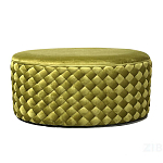 Пуф овальный плетеный оливкового цвета Pool Woven Velour варинант исполнения - 1 | Loft Concept в Рязани