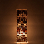 Торшер из перламутра на металлическом каркасе Indonesian Tower 2 варинант исполнения - 3 | Loft Concept в Рязани