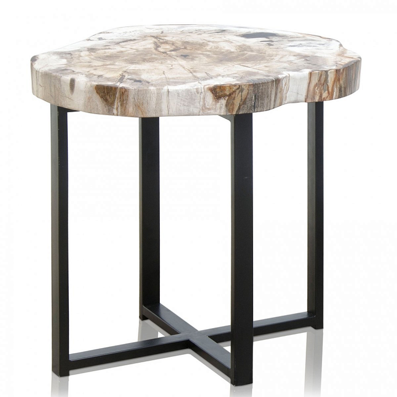 PETRIFIED WOOD COFFEETABLE S Окаменелое дерево Черный PETRIFIED WOOD COFFEETABLE S Окаменелое дерево Черный в Рязани | Loft Concept