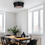 Потолочный светильник круглый черного цвета Modern Simple Ceiling Light варинант исполнения - 3 | Loft Concept в Рязани