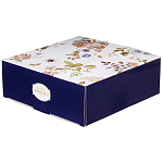 Ваза фарфоровая круглая на ножке с рисунком цветов Garden Whisper Porcelain Set  варинант исполнения - 2 | Loft Concept в Рязани