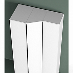 Шкаф-пенал белый с зеркальной дверцей Strict Lines варинант исполнения - 4 | Loft Concept в Рязани