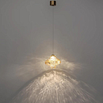 Подвесной светильник с плафоном из фактурного светло-янтарного стекла Light Ensemble варинант исполнения - 4 | Loft Concept в Рязани