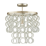Потолочный светильник с каскадом из круглых декоративных колец Waterfall from the Rings варинант исполнения - 2 | Loft Concept в Рязани