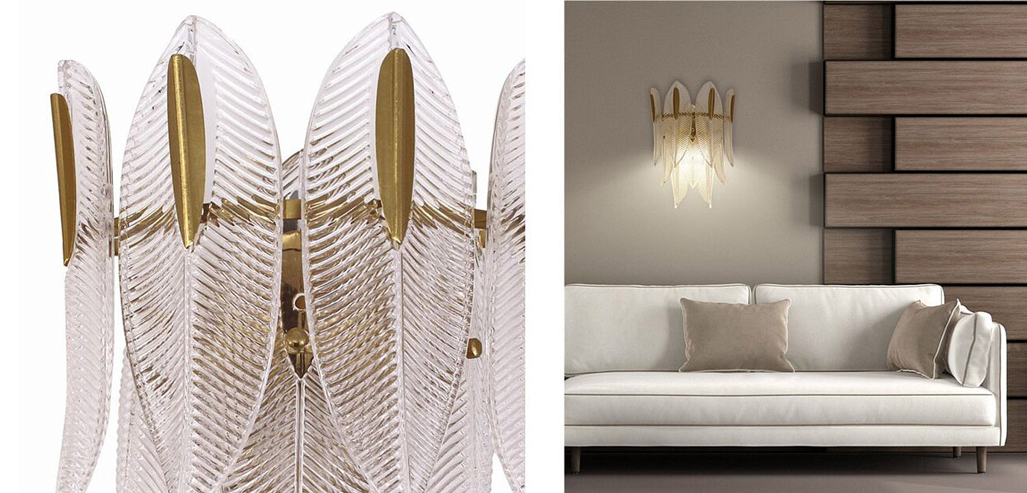 Бра Textured Glass Petals Sconce Бра Textured Glass Petals Sconce - Loft-Concept в Рязани