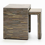 Комплект приставных столиков Stripes Set of tables Beige варинант исполнения - 1 | Loft Concept в Рязани