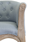 Кресло низкое в стиле прованс Louis French Armchair light blue flax варинант исполнения - 4 | Loft Concept в Рязани