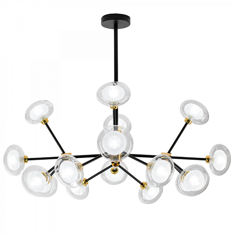Люстра NABILA CHANDELIER Глянцевое золото Белый Черный Люстра NABILA CHANDELIER Глянцевое золото Белый Черный в Рязани | Loft Concept