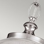 Подвесной светильник с прозрачным стеклянным плафоном в форме шара в современном стиле на цепи Feiss варинант исполнения - 4 | Loft Concept в Рязани