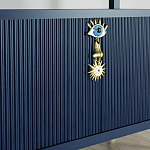 Стеллаж со стеклянными полками Elsa Dreams Blue варинант исполнения - 8 | Loft Concept в Рязани