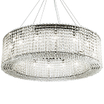 Круглая люстра с хрустальными подвесками хром Crystal Art Chrome Chandelier 16 варинант исполнения - 1 | Loft Concept в Рязани
