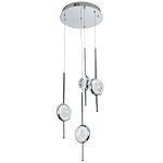 Люстра с 4-мя плафонами из хрустального шара Crystal Bubbles Chrome Hanging Lamp варинант исполнения - 1 | Loft Concept в Рязани