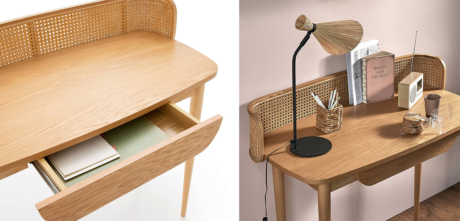 Рабочий стол Morten Wicker Table Рабочий стол Morten Wicker Table - Loft-Concept в Рязани