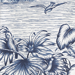 Обои ручная роспись Le Brésil Mer Bleue варинант исполнения - 2 | Loft Concept в Рязани