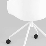 Офисное кресло из пластика с мягким сиденьем Eggshell Grey варинант исполнения - 8 | Loft Concept в Рязани