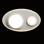 Бра овальной формы белого цвета с 2-мя лампами Lunar Pebbles варинант исполнения - 4 | Loft Concept в Рязани