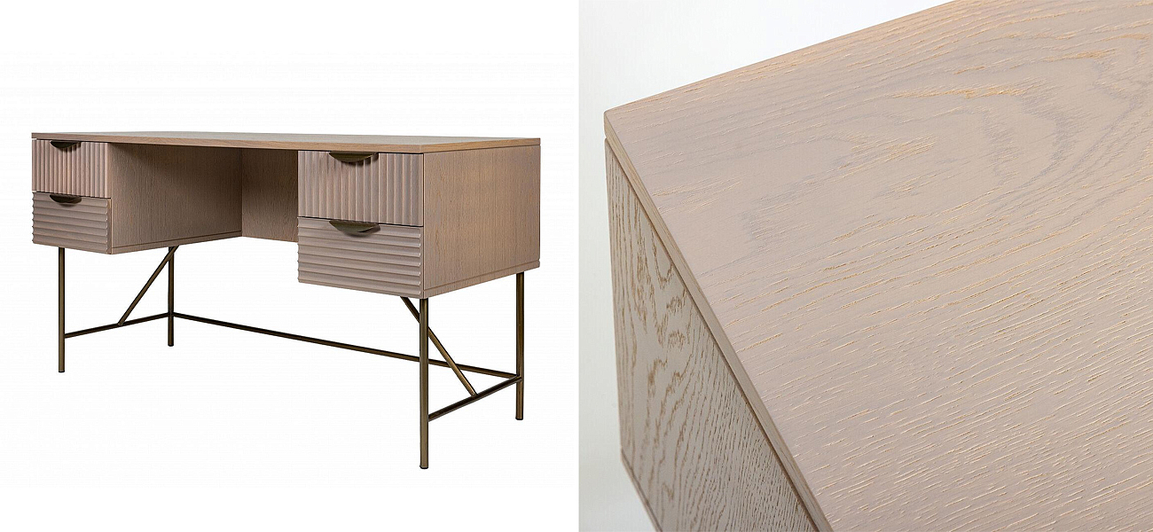 Рабочий стол Antique Order Бежевый Шпон Дуба Рабочий стол Antique Order Бежевый Шпон Дуба - Loft-Concept в Рязани