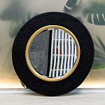 Зеркало в черной фактурной раме с золотым кантом Summon the Light варинант исполнения - 8 | Loft Concept в Рязани