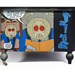 Кресло "Умный Умник" Rick and Morty graffiti chair натуральная кожа  варинант исполнения - 6 | Loft Concept в Рязани