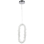 Подвесной светильник овальной формы с декором кристаллы Gilbertine Oval Crystals Hanging Lamp варинант исполнения - 2 | Loft Concept в Рязани