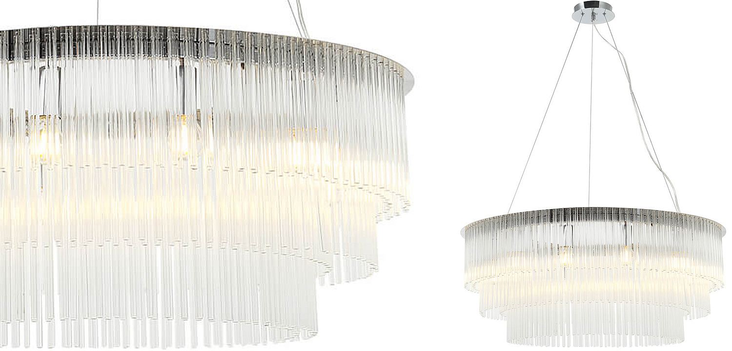 Люстра Harrison Chandelier chrome 12 lamp Люстра Harrison Chandelier chrome 12 lamp - Loft-Concept в Рязани