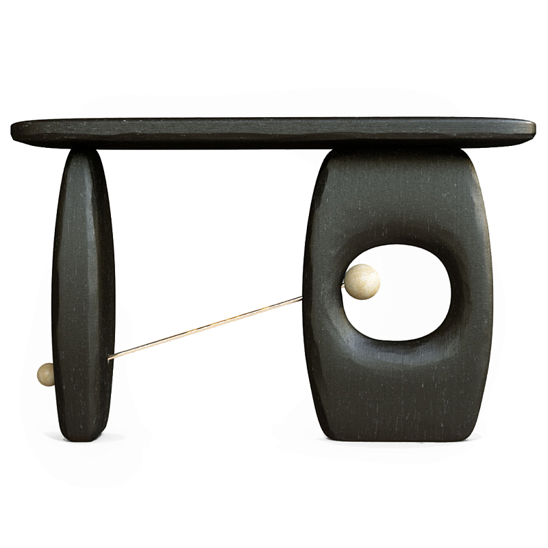 Консоль Lusitania Латунь Черный матовый в Рязани | Loft Concept 