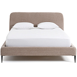 Кровать с обивкой велюр Hazel Velour Beige Bed варинант исполнения - 2 | Loft Concept в Рязани