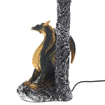 Настольная лампа Дракон Dragon Black Gold Table Lamp Синий Абажур варинант исполнения - 2 | Loft Concept в Рязани