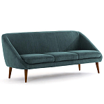 Трехместный диван с обивкой из велюра Belanger Sofa варинант исполнения - 2 | Loft Concept в Рязани