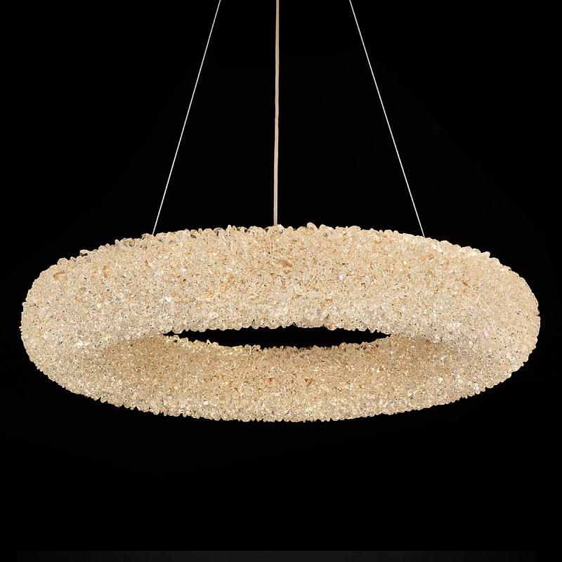 Люстра подвесная кольцевая хрустальная Round Chandelier Made of Clear Crystal Золотой Прозрачный Люстра подвесная кольцевая хрустальная Round Chandelier Made of Clear Crystal Золотой Прозрачный в Рязани | Loft Concept