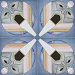 Плитка дизайнерская с узором Маска варинант исполнения - 1 | Loft Concept в Рязани