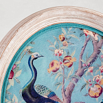 Стул из массива бука с изображением птиц и цветов Turquoise Beige Chinoiserie Garden Chair варинант исполнения - 3 | Loft Concept в Рязани