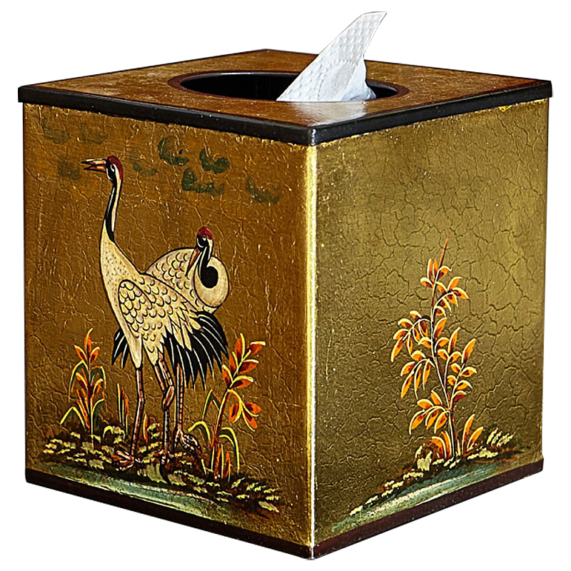 Салфетница в стиле Шинуазри Chinoiserie Gold Garden Tissue Box Золотой Мульти Салфетница в стиле Шинуазри Chinoiserie Gold Garden Tissue Box Золотой Мульти в Рязани | Loft Concept