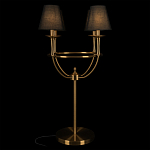 Настольная лампа на металлическом основании бронзового цвета с 4-мя черными конусовидными абажурами Dignity варинант исполнения - 2 | Loft Concept в Рязани