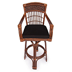 Барный стул из ротанга Eloise коричневый варинант исполнения - 2 | Loft Concept в Рязани