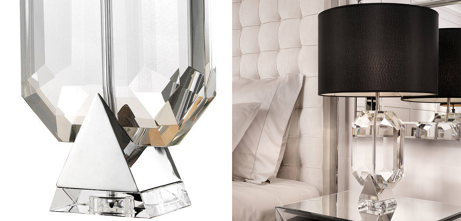 Настольная лампа Eichholtz Table Lamp Emerald Nickel & black Настольная лампа Eichholtz Table Lamp Emerald Nickel & black - Loft-Concept в Рязани