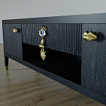 TV-тумба Дизайнерская Elsa Dreams Black варинант исполнения - 2 | Loft Concept в Рязани